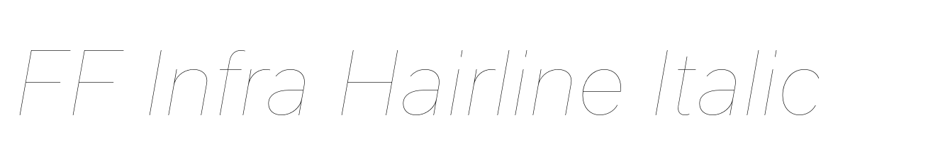 FF Infra Hairline Italic